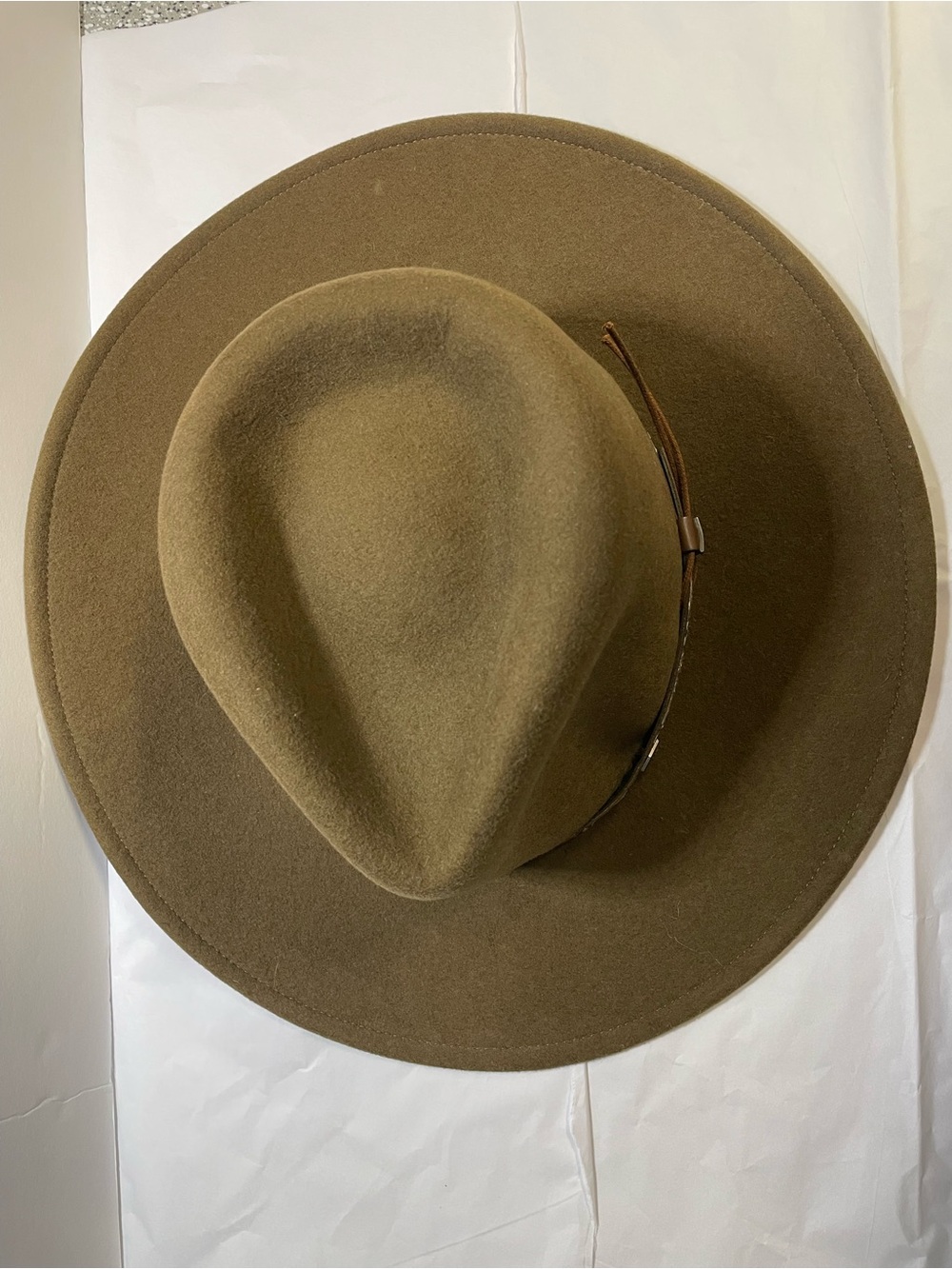 Stetson Mountain Sky Crushable Wool Hat Brown Sz S Made USA Water Repellent